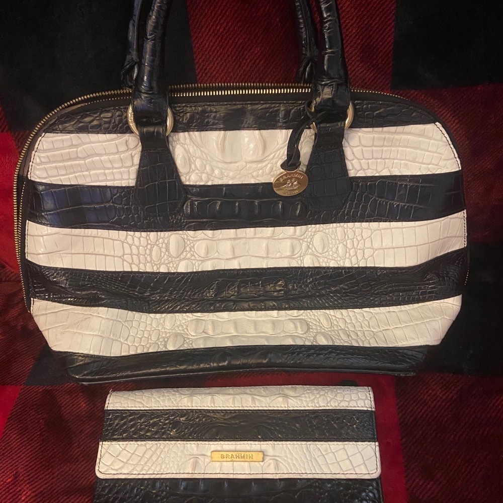 Brahmin bowler and matching wallet